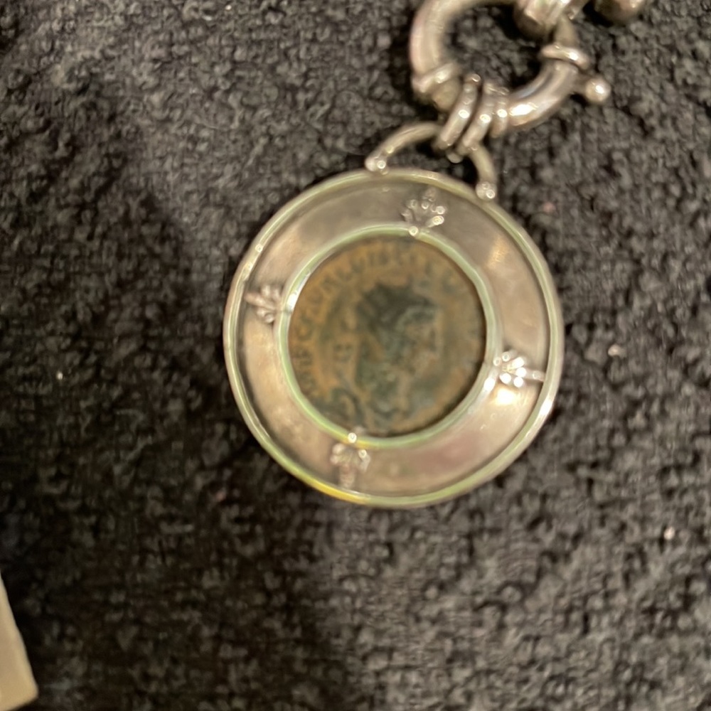 Silver Mind Authentic Ancient Roman Coin/Sterling… - image 5